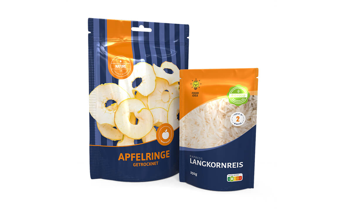 Standbodenbeutel für Lebensmittel